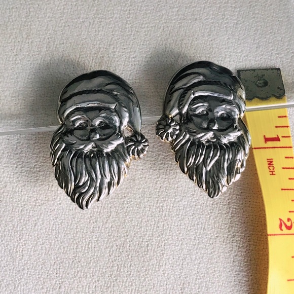 Santa Pin & Clip Earring Set - Picture 2 of 5